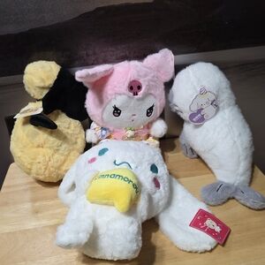 Cute Plush Toy Set with Pink and White Characters Cinamoroll Sanrio No Brand